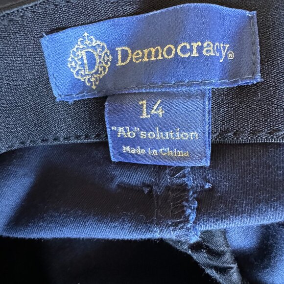 Democracy "Ab"solution® High Rise Roll Cuff Trouser Navy Blue Inseam 24" - Picture 3 of 13